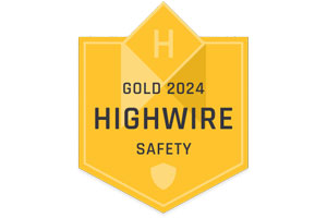 Gold 2024 Highwire Safety logo